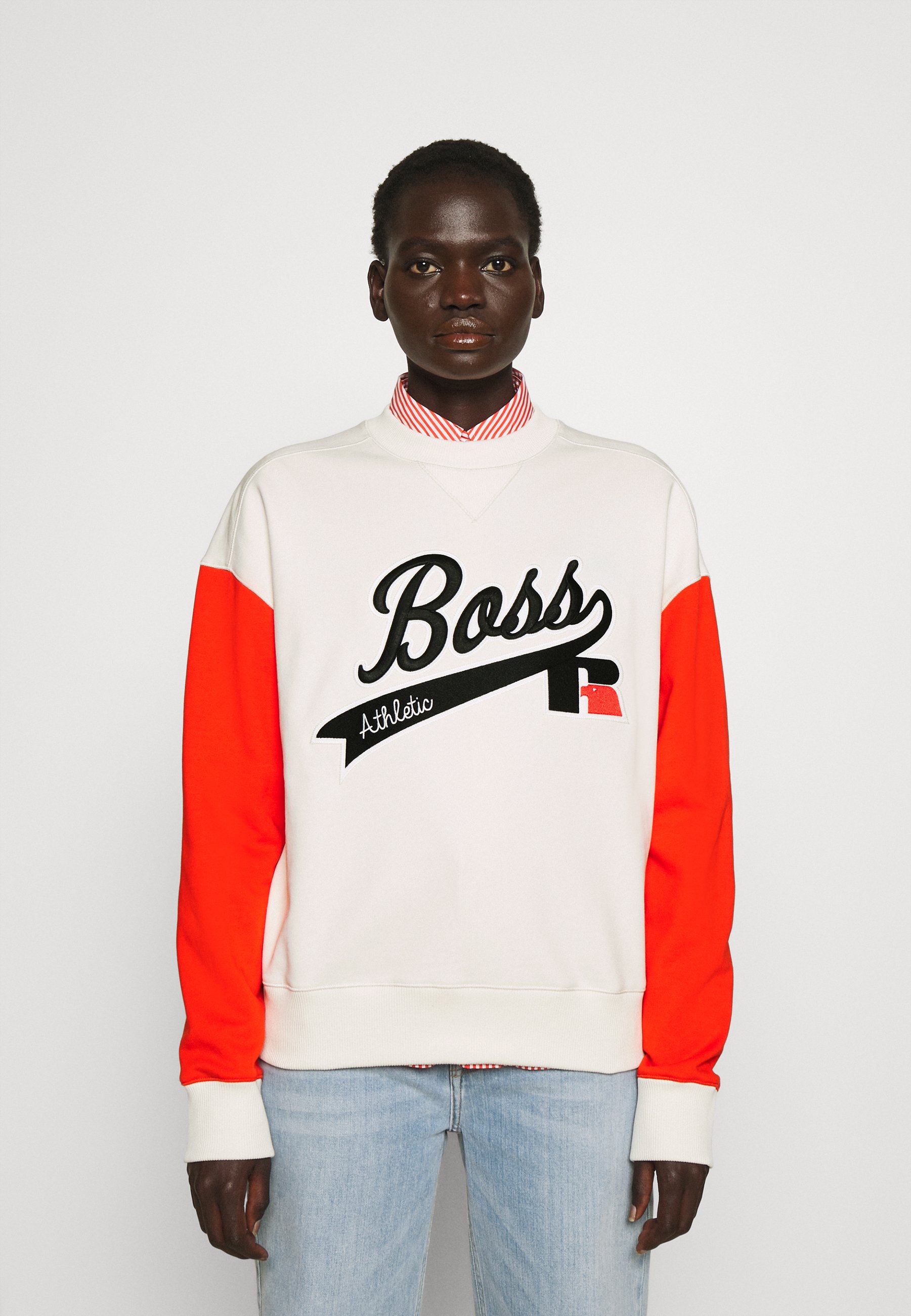 BOSS Boss x Russell Athletic ERAISA - Sudadera - soft cream/crema -  Zalando.es