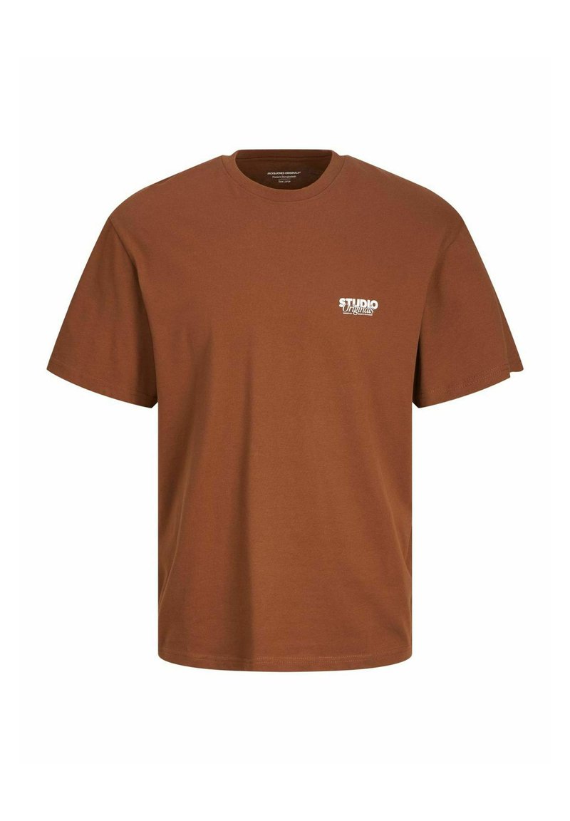 Jack & Jones JORVESTERBRO BACK SS CREW NECK  - Print T-shirt - brown