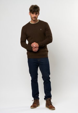 MCS ADRIAN - Džemper - dark brown melange