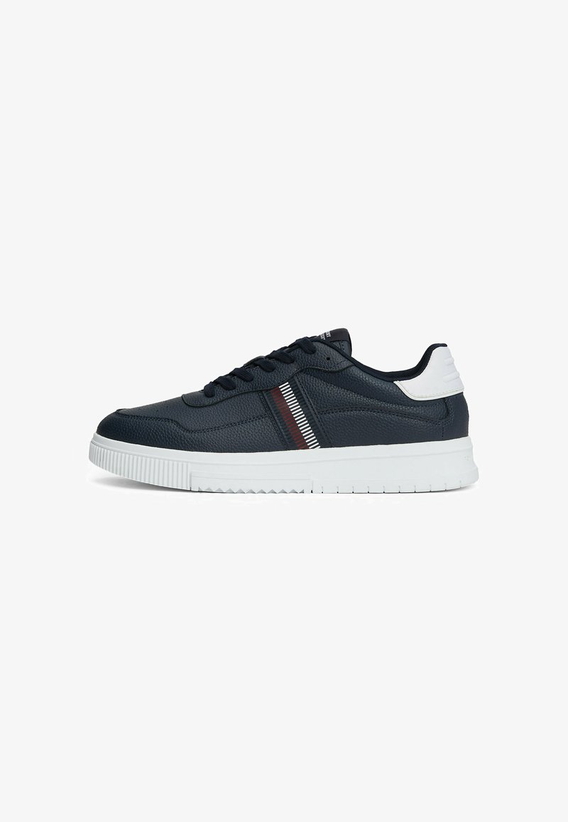 Tommy Hilfiger SUPERCUP STRIPES TUMBLED - Sneakers basse - desert sky