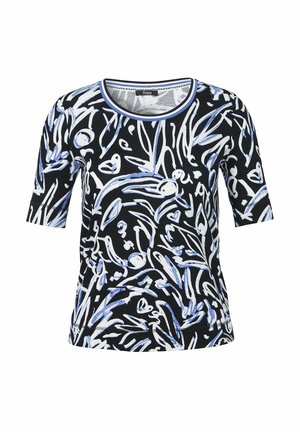 Print T-shirt - dunkelblau
