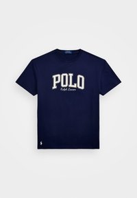 CUSTOM SLIM FIT LOGO JERSEY T-SHIRT - Nyomott mintás póló - cruise navy