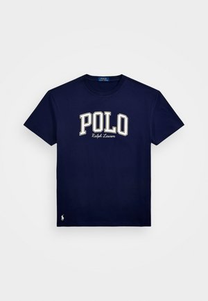 Polo Ralph Lauren CUSTOM SLIM FIT LOGO JERSEY T-SHIRT - Apdrukāts T-krekls - cruise navy