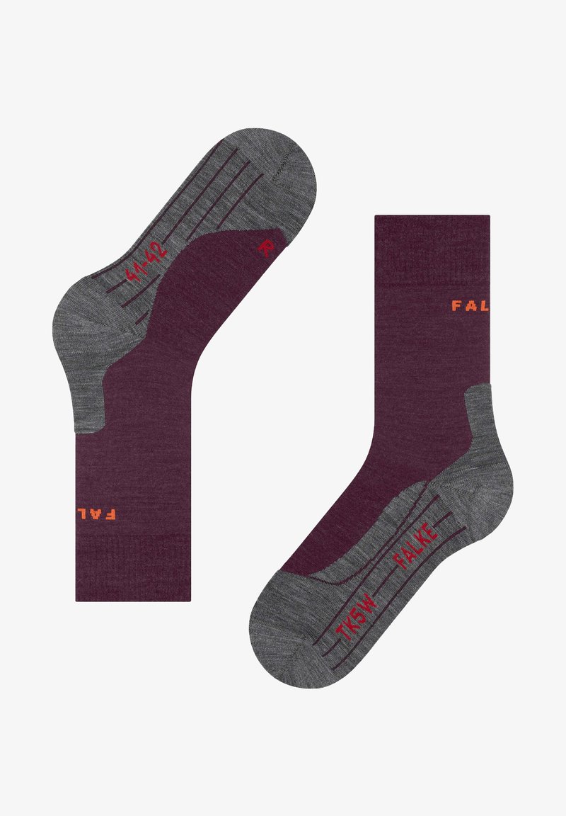FALKE TK5 TREKKING LIGHT CUSHIONING - Calze sportive - dark mauve