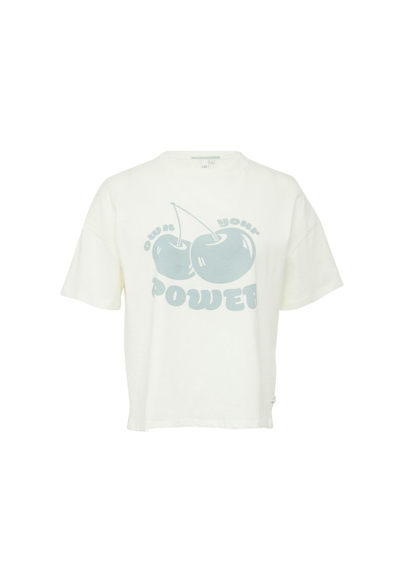 QS T-shirt print crème QS T-shirt print crème