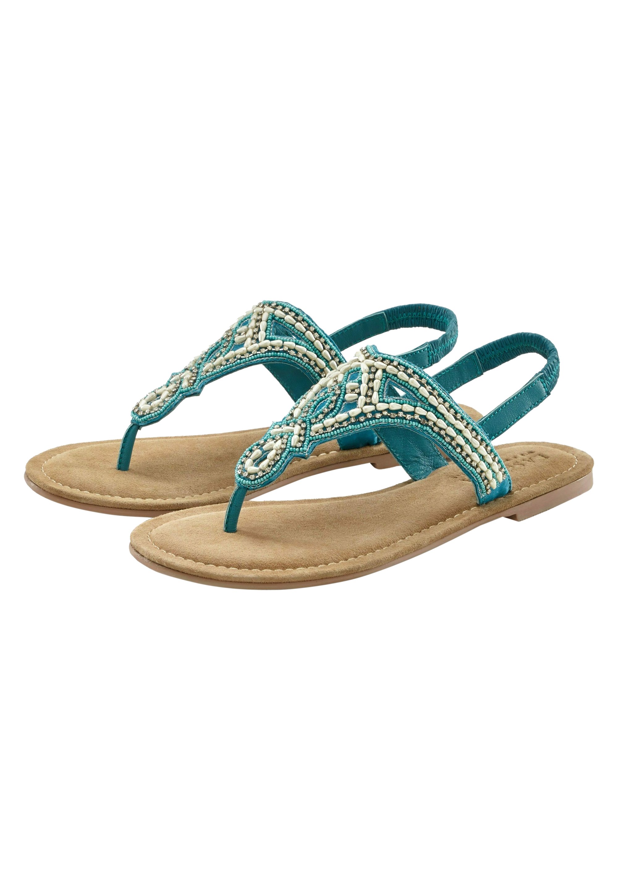 LASCANA ZEHENTRENNER T-bar sandals türkis/turquoise Zalando