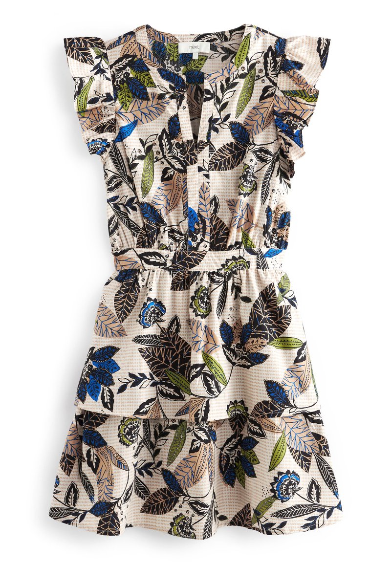 Damen Freizeitkleider | Next FRILL SLEEVE Freizeitkleid neutral floral/offwhite - ZO16930 Damen Freizeitkleider | Next FRILL SLEEVE Freizeitkleid neutral floral/offwhite - ZO16930