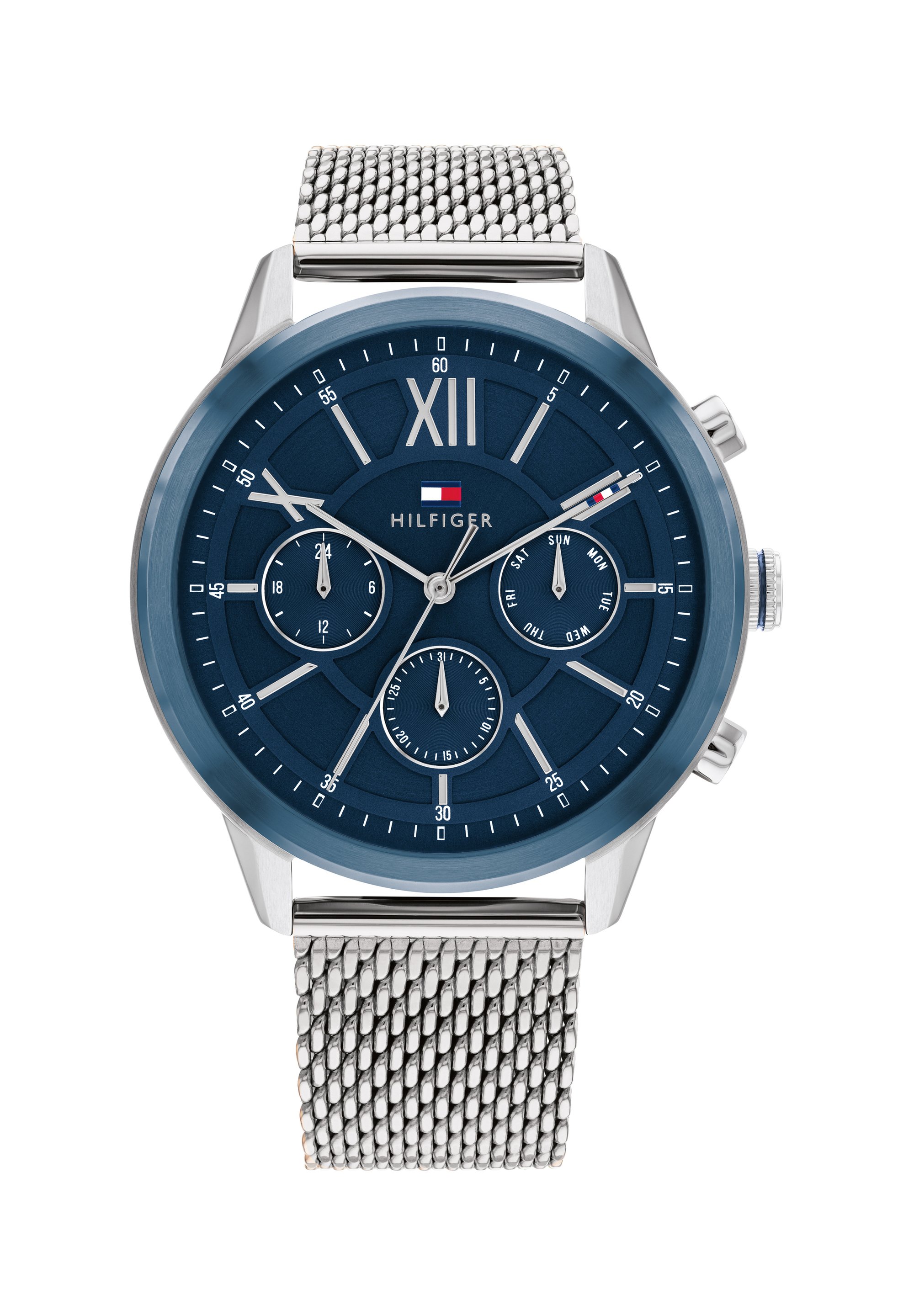Tommy Hilfiger HERRENUHR Chronograph blau- und silberfarben