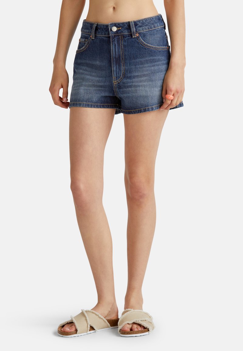 United Colors of Benetton DENIM BERMUDAS , - Džínové kraťasy - blue