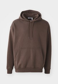 OVERSIZED HOODIE - Mikina s kapucňou - dark brown