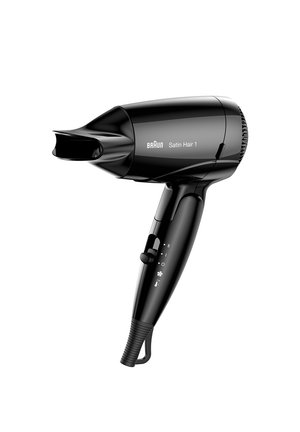 BRAUN HAARTROCKNER - SATIN HAIR 1 HD 130 STYLE&GO - KLAPPBAR - Hair Styling Tool - schwarz