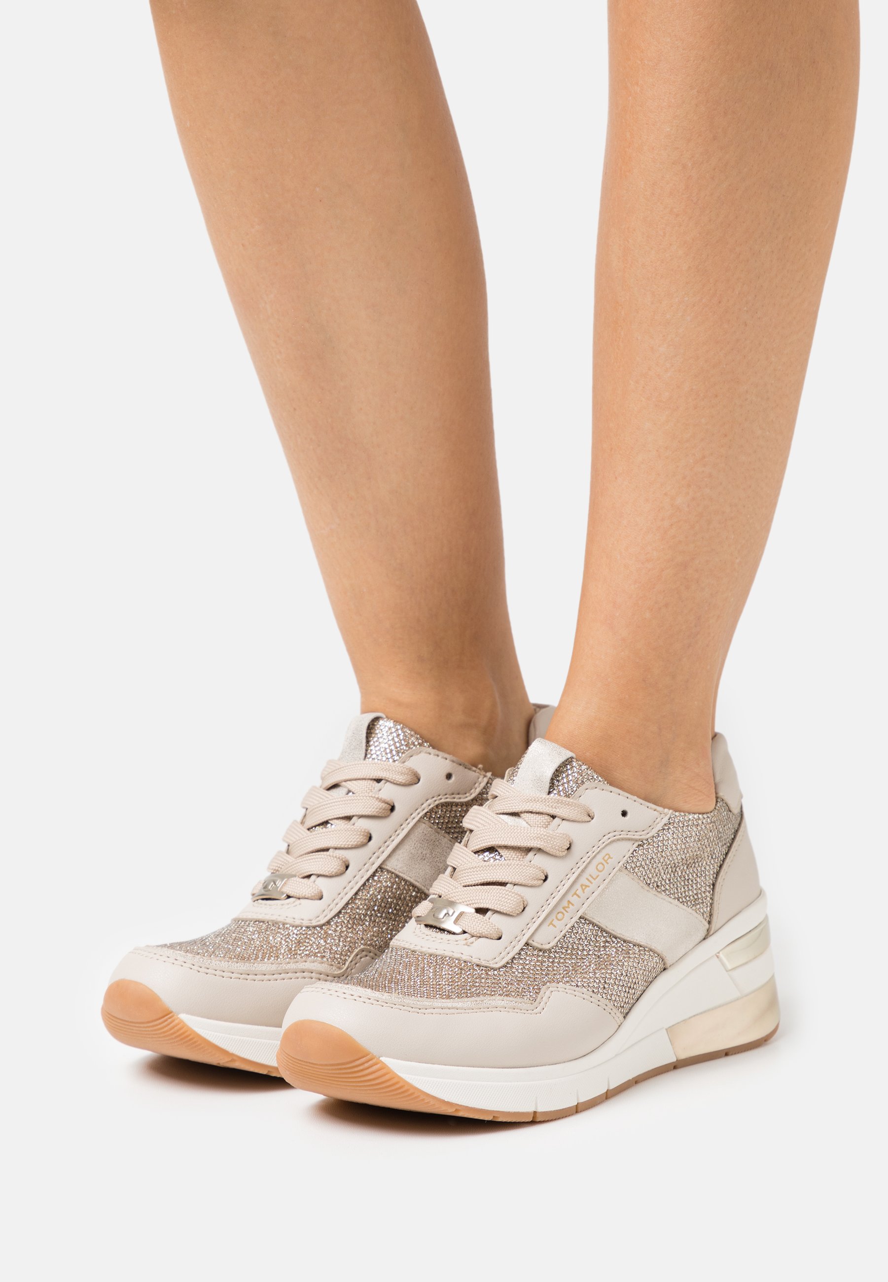 TOM TAILOR Sneakers laag - beige/gold/Beige - Zalando.nl