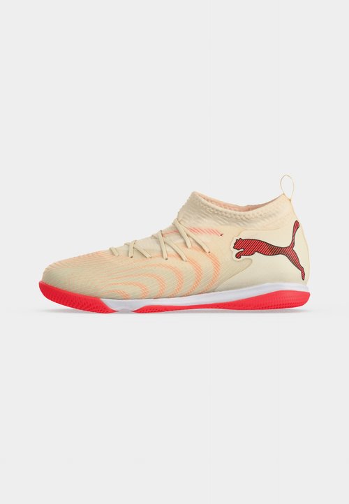 PUMA FUTURE 9 MATCH IT MID JR UNISEX - Indoor football boots - sugared almond/white/ultra red/black — photo 2