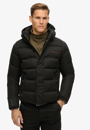 Superdry & Co HOODED MICROFIBRE PUFFER - Chaqueta de invierno - black
