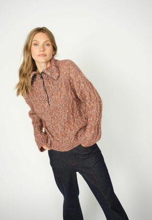 MMKELSEY HIGHNECK KNIT - Jersey de punto - fudge