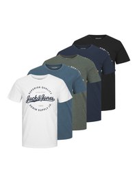 5 PACK - Print T-shirt - black white navy mv sb
