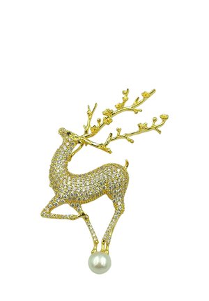 DEER - Broche - gold-coloured/weiss