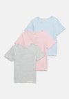3 PACK - Βασικό μπλουζάκι - mottled grey/blue/light pink