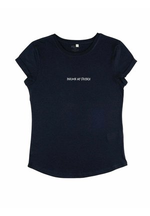 PARDON MY FRENCH EMBROIDERY ROLL UP - T-shirt imprimé - dark blue