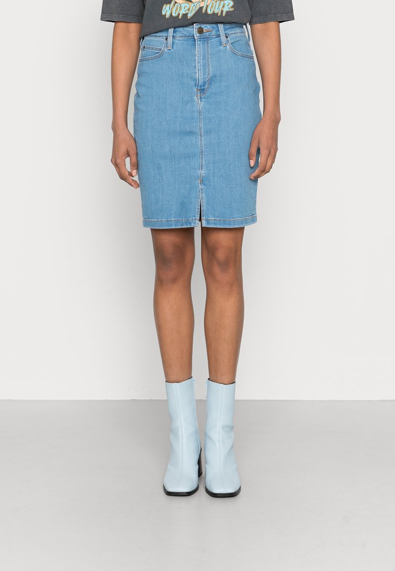 Lee Pouzdrová sukně - light-blue denim