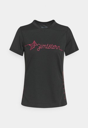 ECOFLOWZ WOMENS - T-shirt print - pirate black/jester red