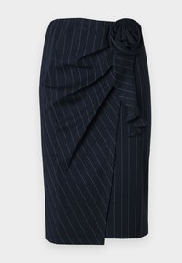 ZOE PENCIL SKIRT - Pliiatsseelik - navy/white