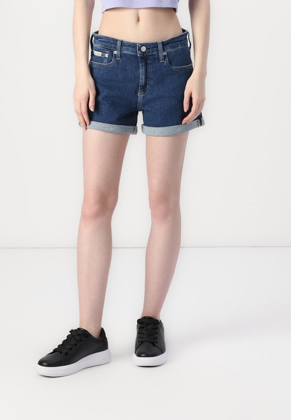 MID RISE SHORT - Denim shorts - denim dark