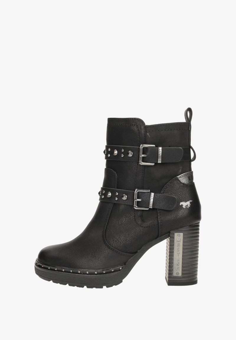 Mustang Bottines à plateau - zwart