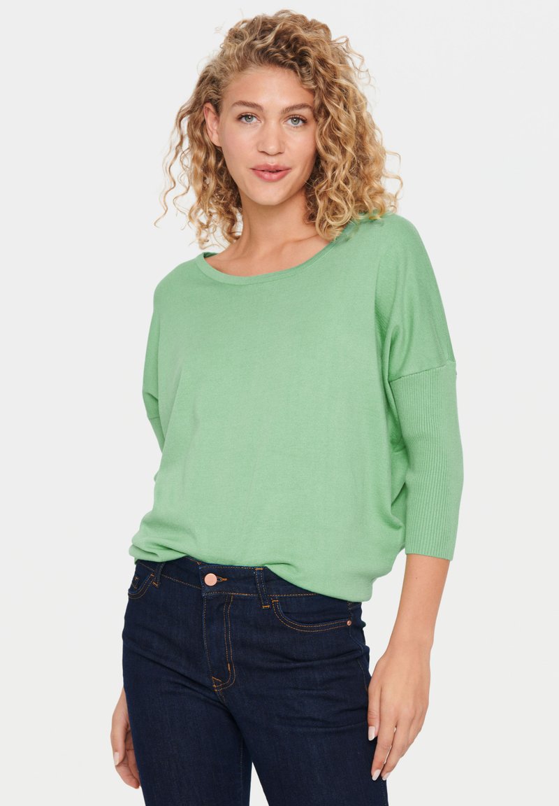 Saint Tropez MILASZ R-NECK - Pulover - zephyr green