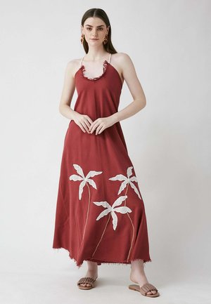 TROPICAL - Robe longue - cherry