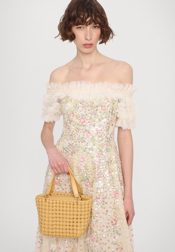 CONFETTI RUFFLE OFF SHOULDER ANKLE GOWN - Occasion wear - cream4