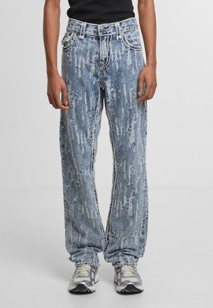 DISTRESSED RICKY ROPE STITCH FLAP - Relaxed fit jeans - light blue