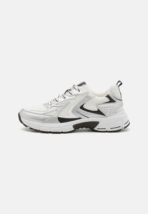 Sneakers laag - weiß/silber/schwarz