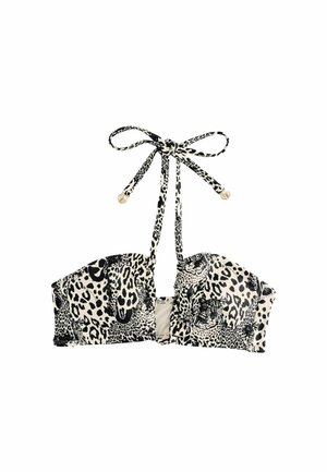 REGULAR FIT - LEOPARD - Bikiniyläosa - black white leopard