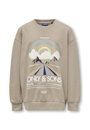OSJROAD OVZ O-NECK - Športni pulover - chinchilla print:sky