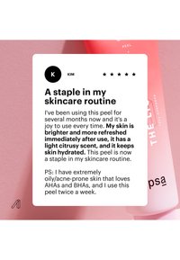 PSA FOLLOW THE LIGHT MULTI ACIDS & VITAMIN C RADIANCE PEEL - Maschera viso