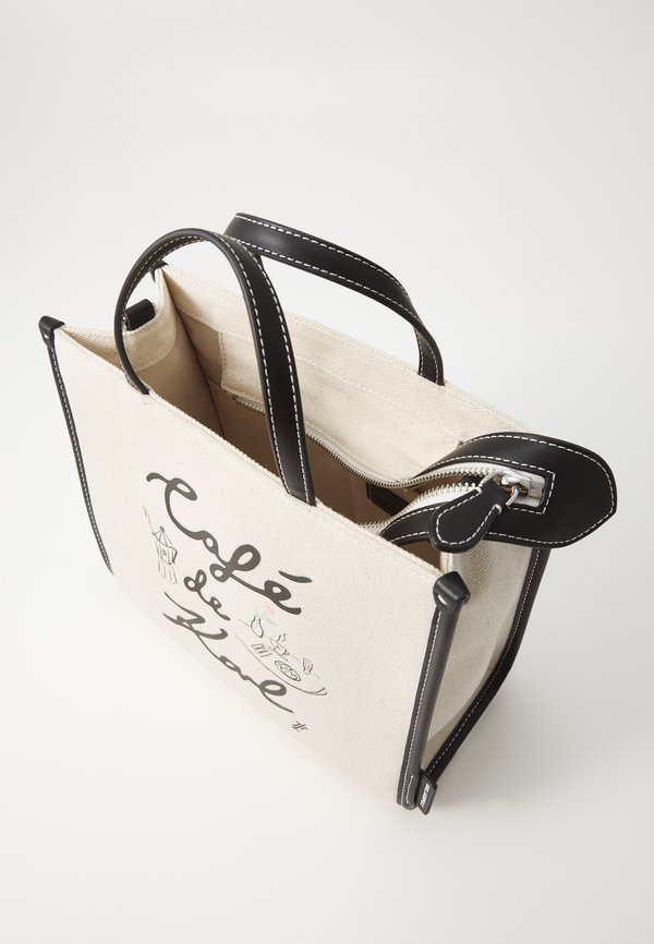 x JORGE PARRA CANVAS SQUARE TOTE - Handbag - natural3