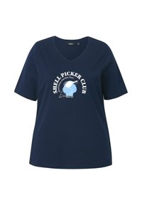 Ulla Popken Shirt, Slim, Rundhalsausschnitt, Langarm Camicetta