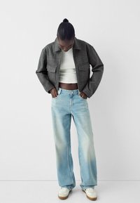 Bershka Tunn jacka - blue-grey
