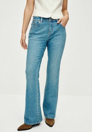 STRETCH FLARE TALL - Bootcut-farkut - mid blue