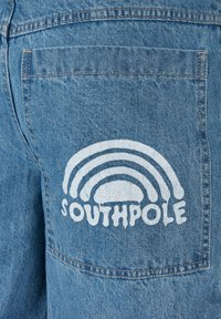 Southpole SPRAY LOGO - Laisvo kirpimo džinsai - retro midblue