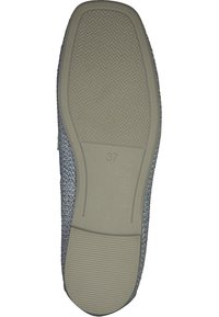 Jasnoszara podeszwa buta z teksturowanej gumy, z wzorem w zygzak oraz wytłoczonym rozmiarem "37" na powierzchni.