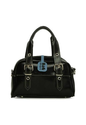 BELTED WITH CONTRAST STITCHING - Handtas - black