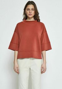 DICETTE HALF SLEEVE - Ilgarankovis viršutinės dalies drabužis - red ochre