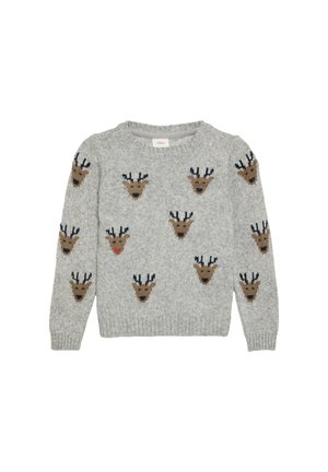 Strickpullover - grau meliert