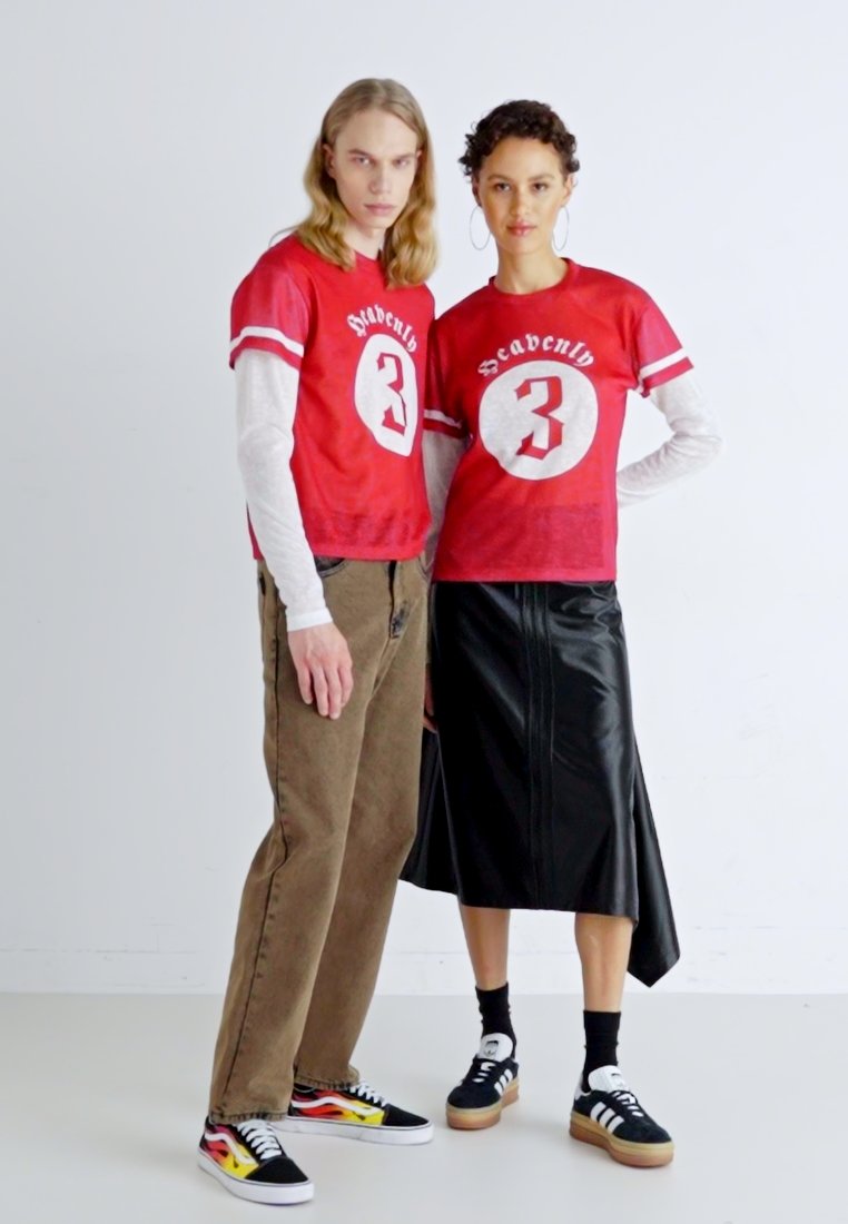 Jaded London DOUBLE LAYER VARSITY UNISEX - Print T-shirt