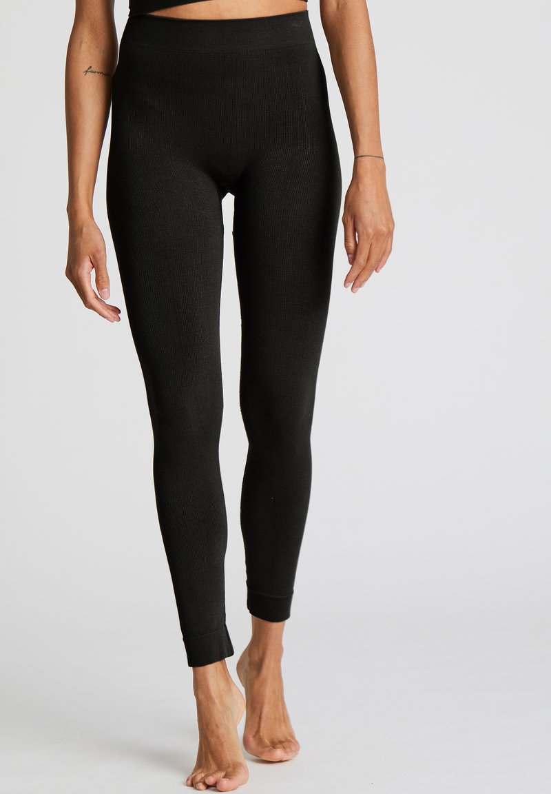 GAI+LISVA Tano wool - Leggingek - Nadrágok - stretch limo black