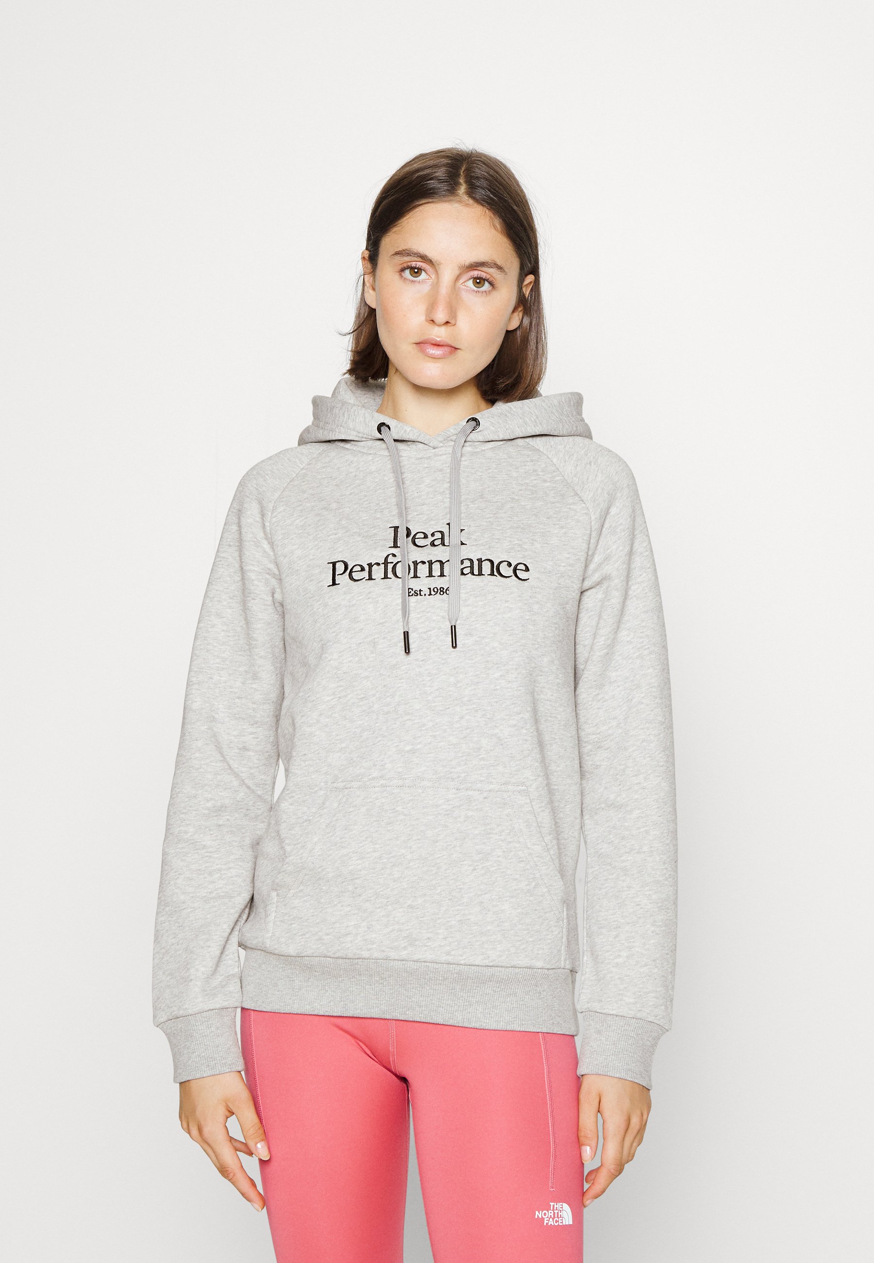 Peak Performance ORIGINAL HOOD - Hoodie - med grey melange/grey -  Zalando.co.uk