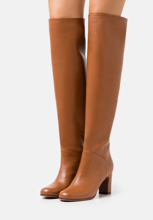 BOOT NO ZIP - Over-the-knee boots - mid brown
