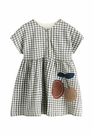 REGULAR FIT  SHORT SLEEVE  - Jerseykleid - chocolate brown